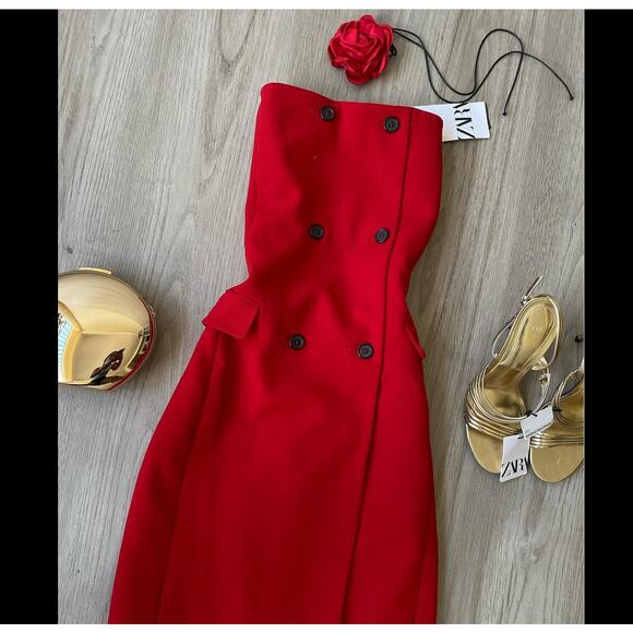 ZARA BLOGGER FAVE!!! Midi Dress with Front Slit NWT - Picture 16 of 16